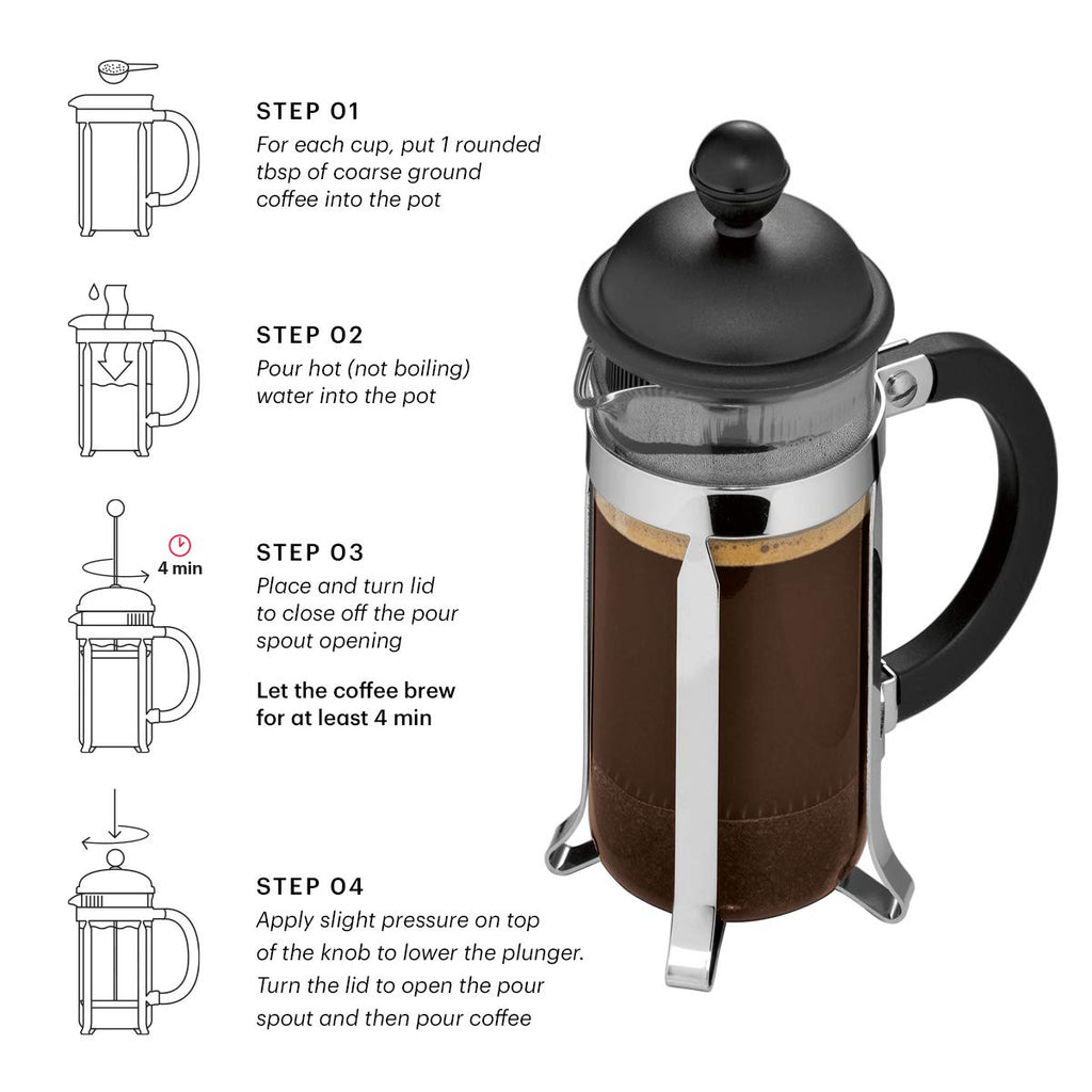 White 8 Cup Glass Coffee Maker T457997