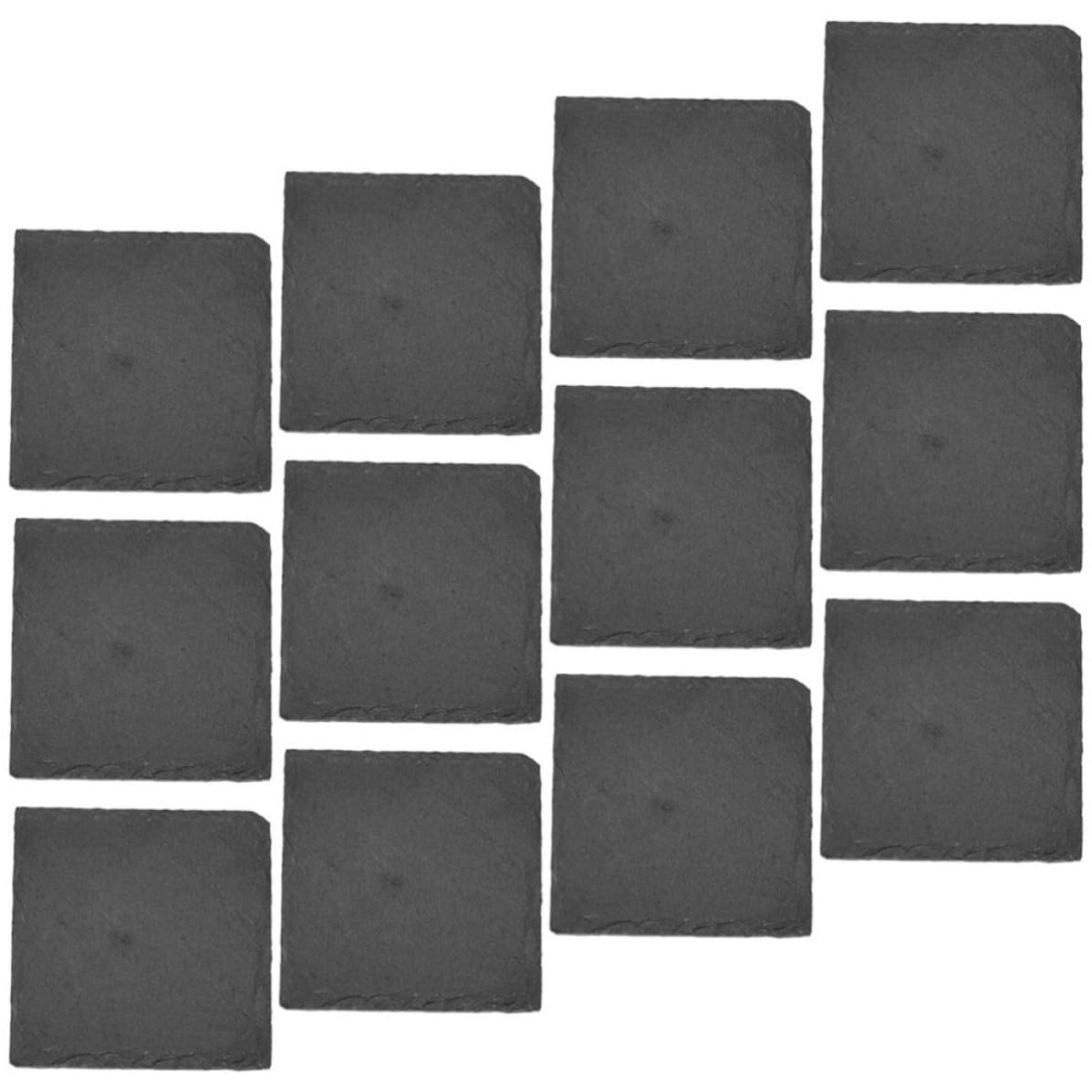 Natural Stone Coasters Set 12pcs with Non Slip Bottom Y614808