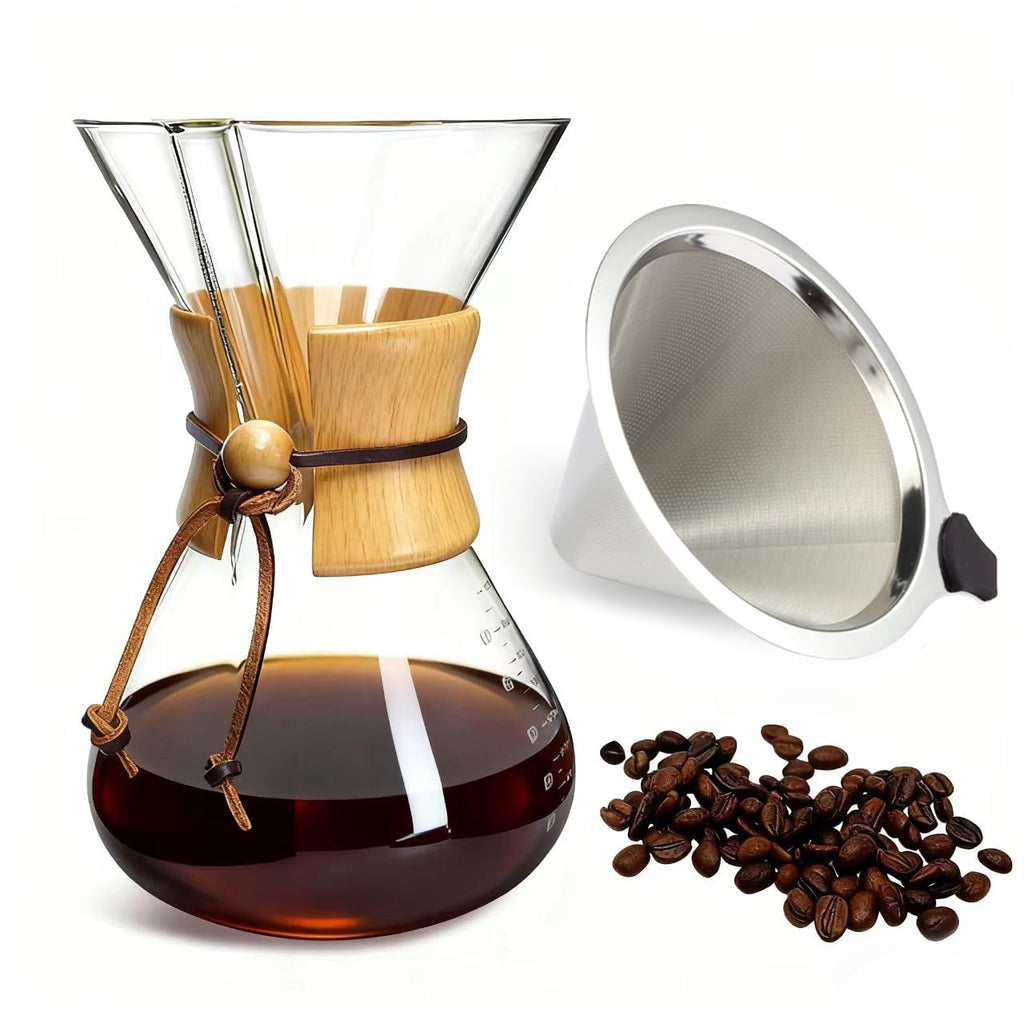 Glass 10 Cup Coffee Pour Over Set B23310