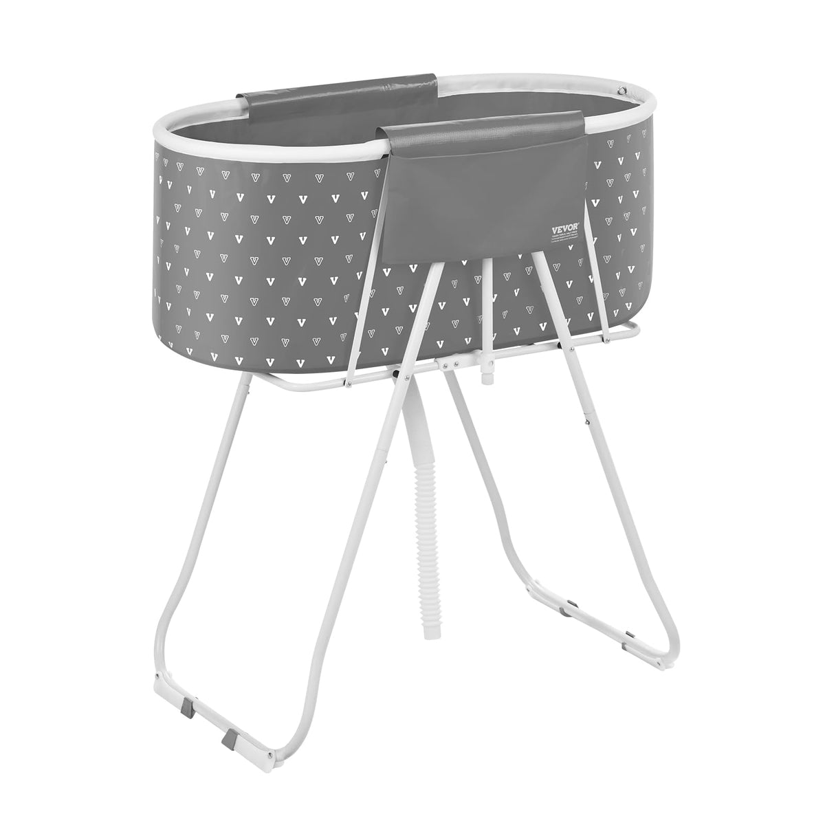 Portable Foldable Dog Bathtub with Drain W931907