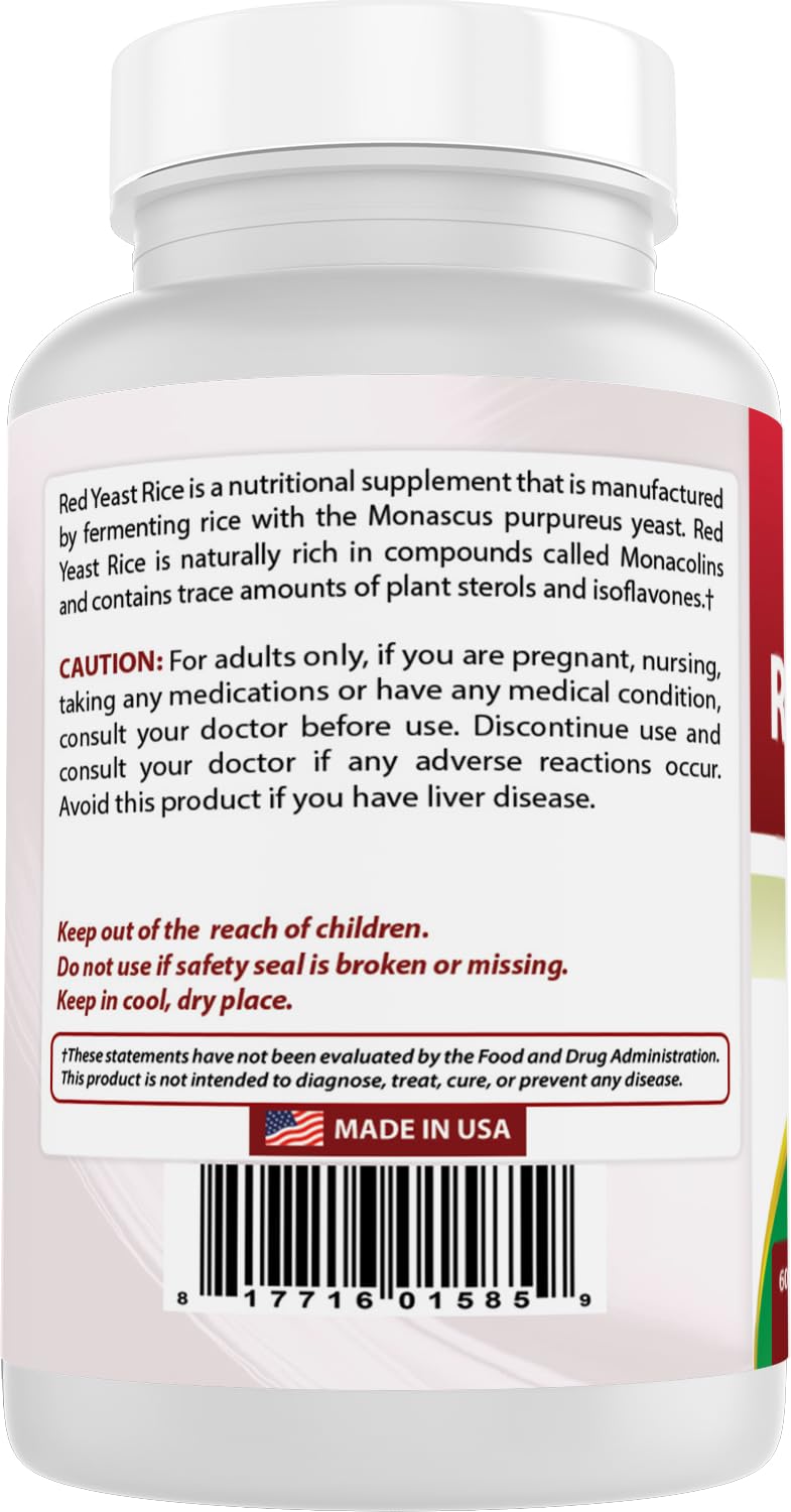 Red Yeast Rice 1200 Mg 60 Tablets O83076