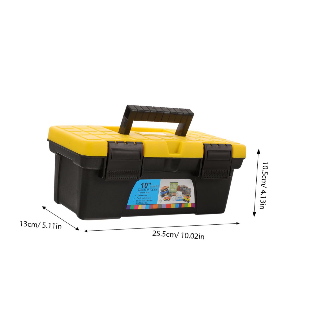 Black Plastic Handheld Tool Box X3197