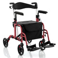 2 in 1 Folding Rollator Walker with Seat O9002