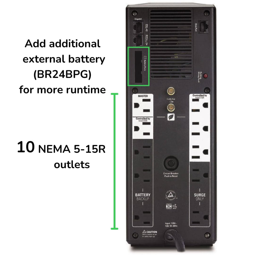 1500VA/900W UPS Battery Backup E561