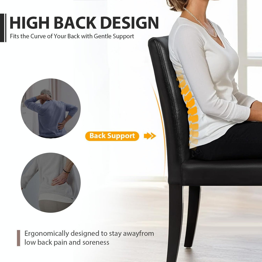 Black Set of 4 PU Leather Upholstered Dining Chairs with Solid Wood Legs O114555