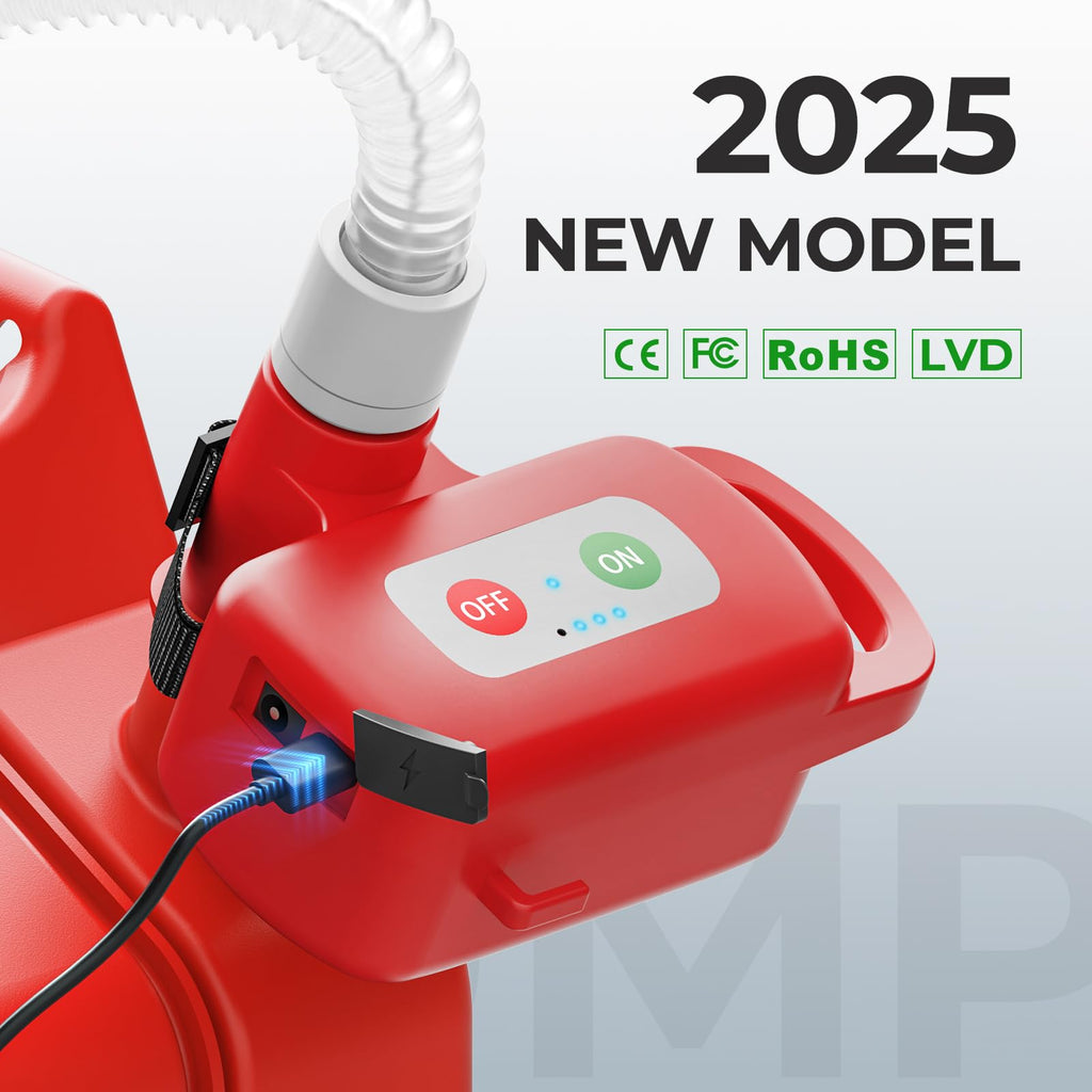 Automatic Fuel Transfer Pump 3.2 GPM Rechargeable W642