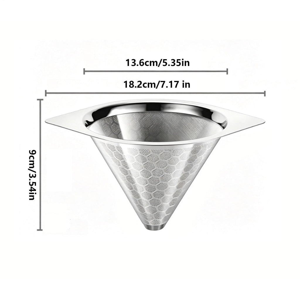 Stainless Steel Fine Mesh Drip Coffee Filter Y42435