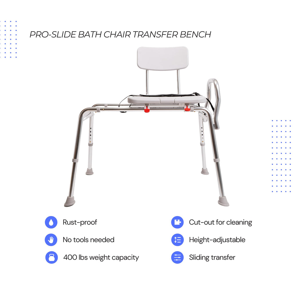 Height Adjustable Shower Chair & Tub Transfer Bench L2435