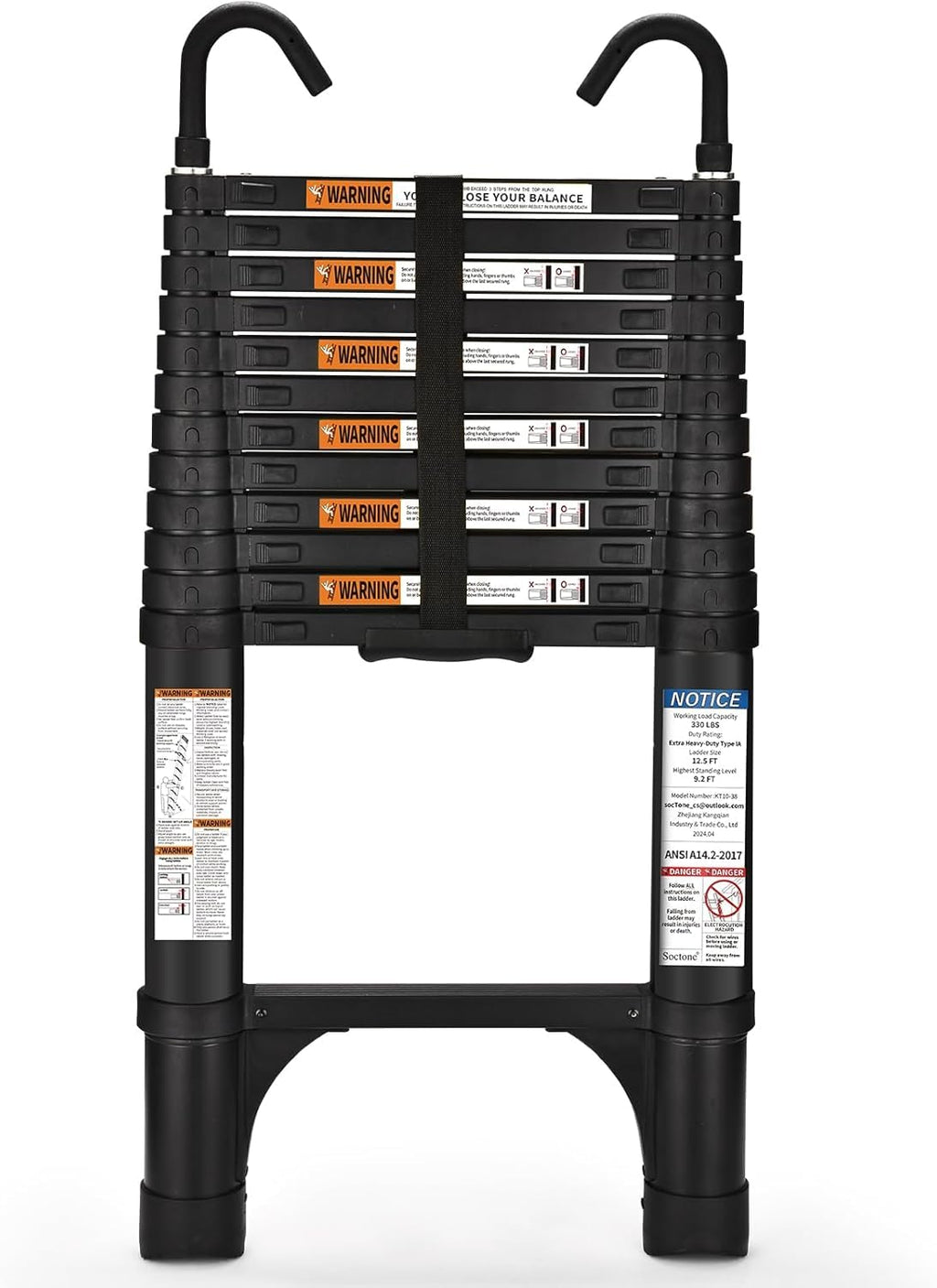 12.5FT Telescoping Extension Ladder X606498