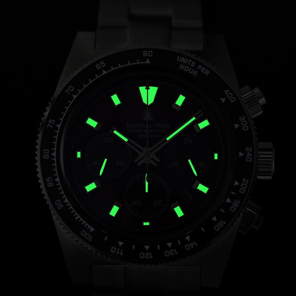 Chronograph Watch Sapphire Crystal Waterproof 100M E5908