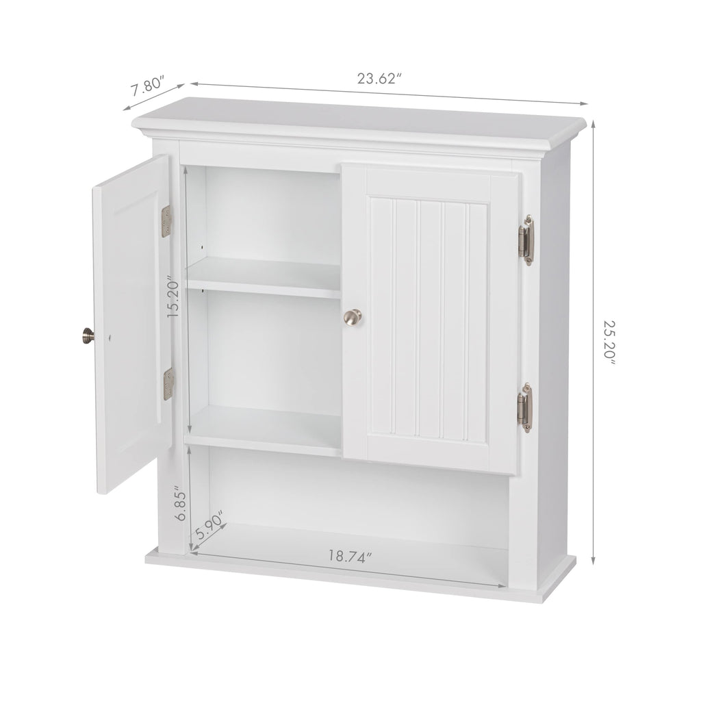 White Wall-Mounted Bathroom Cabinet V8344