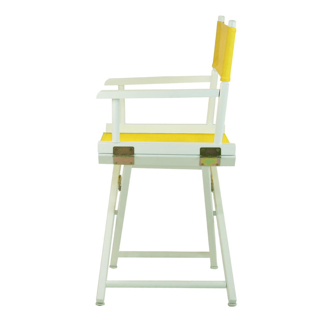 White Frame-Gold Canvas Director Chair C38189