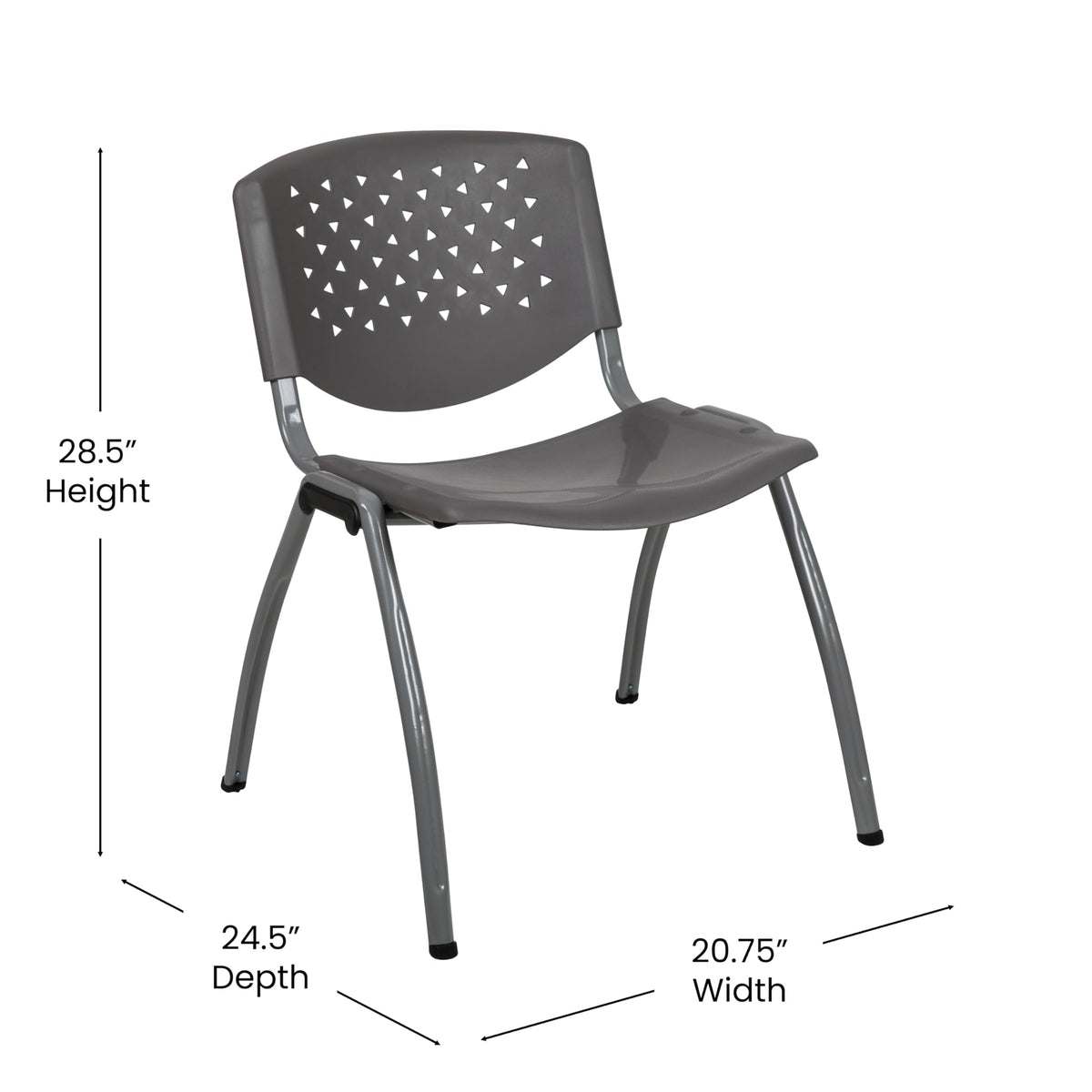 Gray Plastic Stack Chair P76263