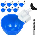 8 Pack Blue Automatic Chicken Waterer Cups G6052