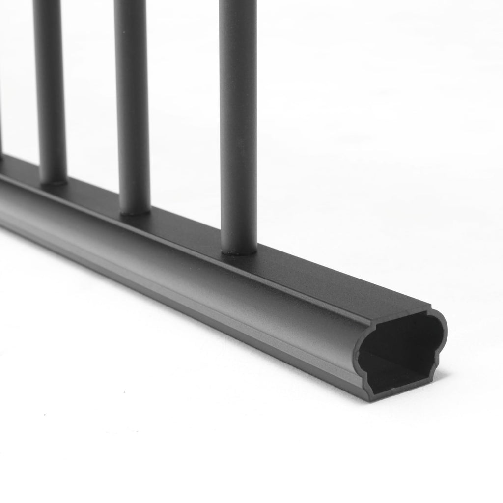 Aluminum Textured Black Line Rail Kit Y740