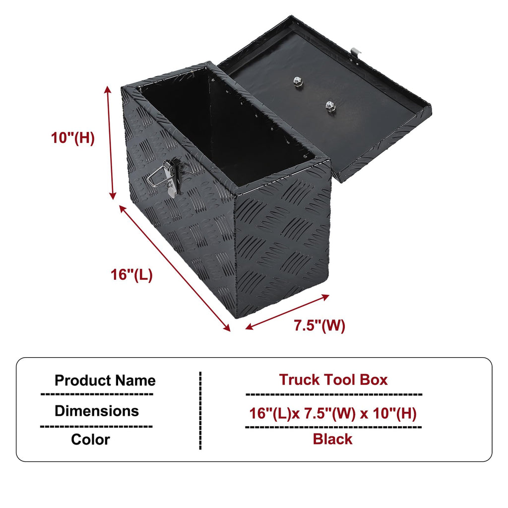 16 Inch Heavy-Duty Aluminum Truck Tool Box with Stripe Tread Design G273208