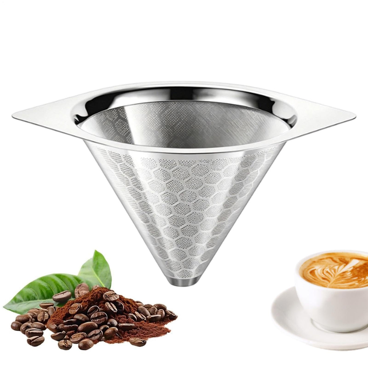 Stainless Steel Fine Mesh Drip Coffee Filter Y42435