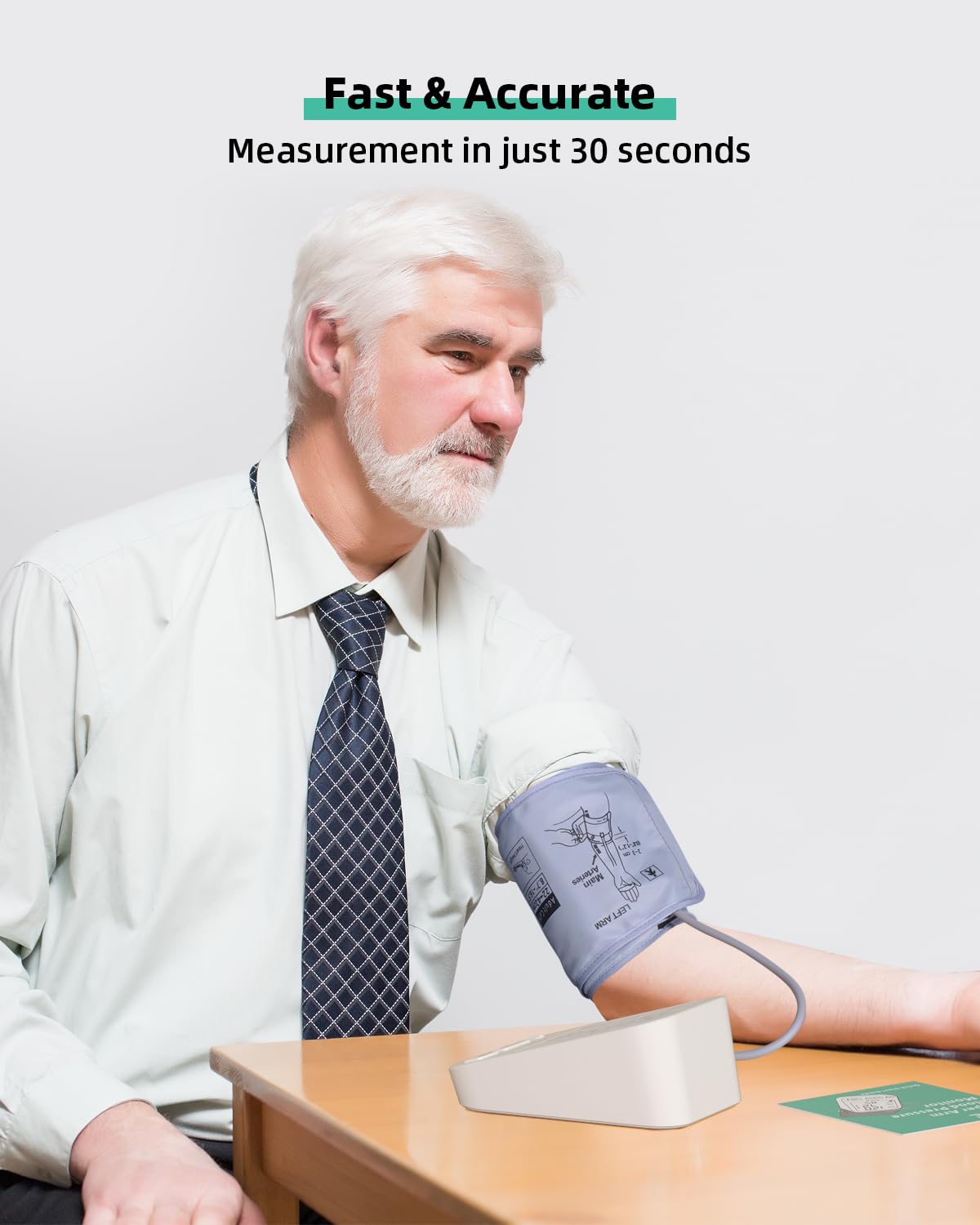 FDA Cleared Blood Pressure Monitor Large LCD Display Q190960