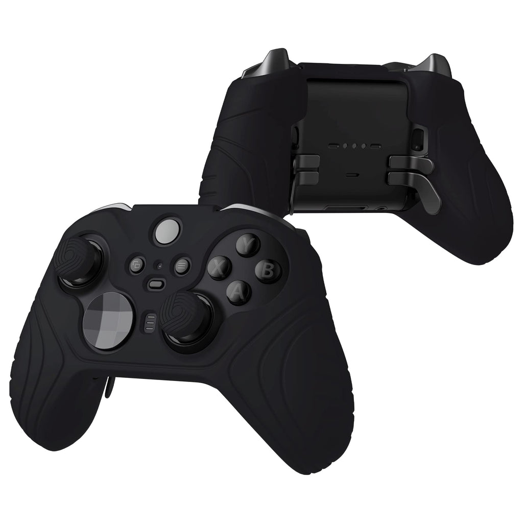 Anti Slip Silicone Case Cover for Xbox Elite Wireless Controller Series 2 with Thumb Grip Caps - Black A127