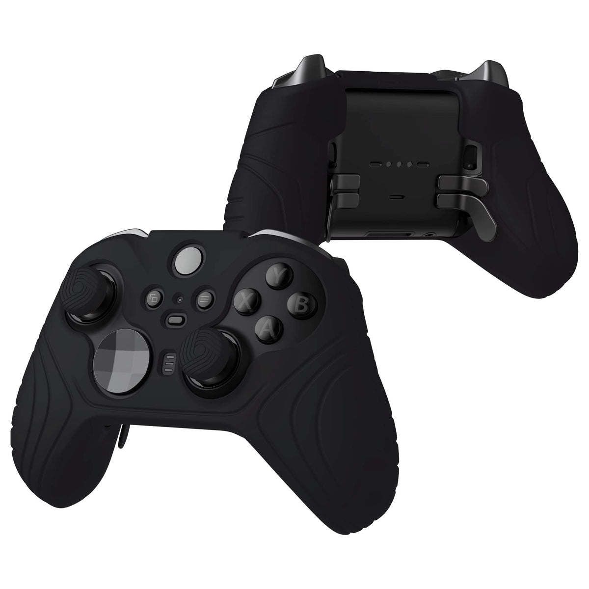 Anti Slip Silicone Case Cover for Xbox Elite Wireless Controller Series 2 with Thumb Grip Caps - Black A127