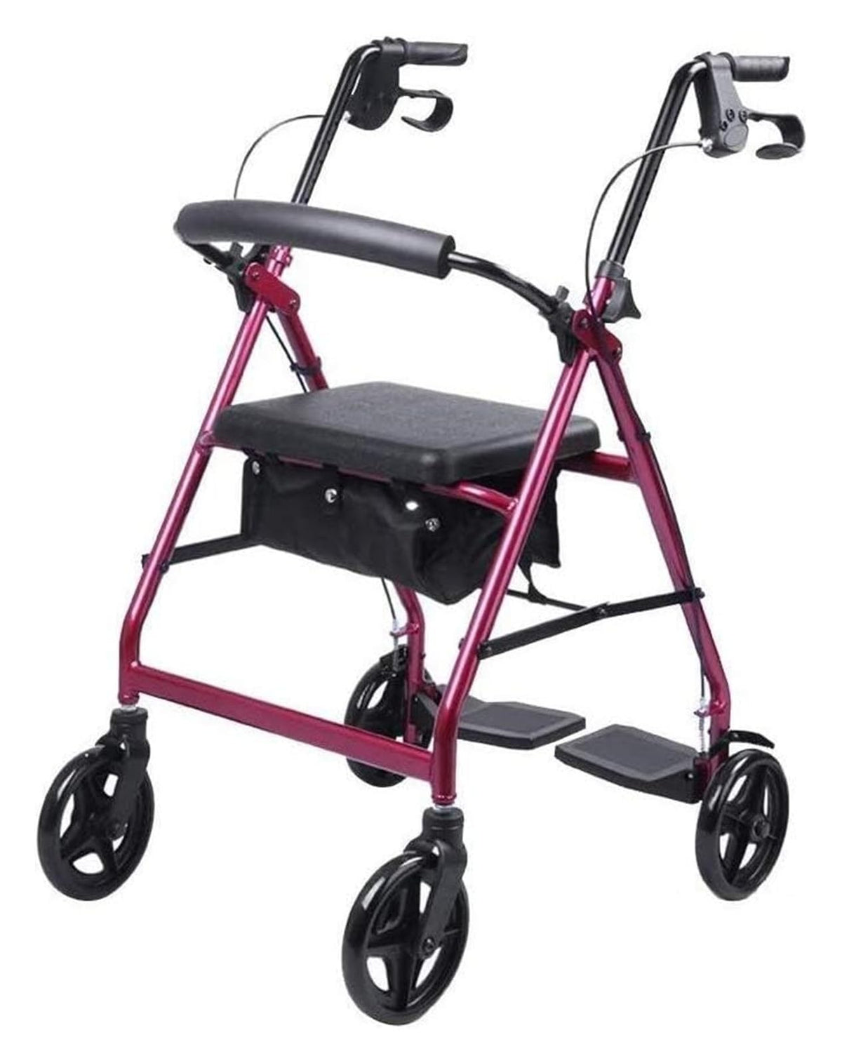 Folding Aluminum Rollator Walker with Seat A79491