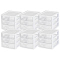 White Plastic 3 Drawer Desktop Storage Unit W267