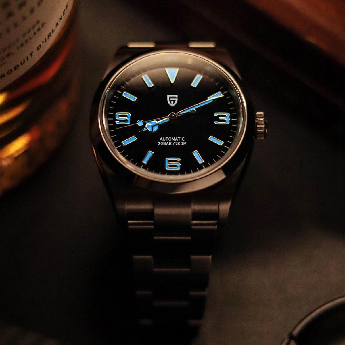 Automatic Diver Watch Sapphire Glass Stainless Steel 40MM Waterproof Wrist Watch U5406
