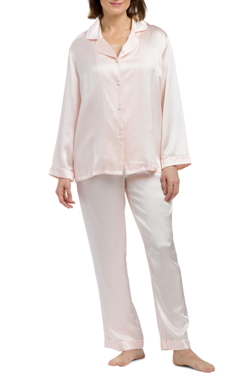 Women's 100% Mulberry Silk Long Pajama Set C2478