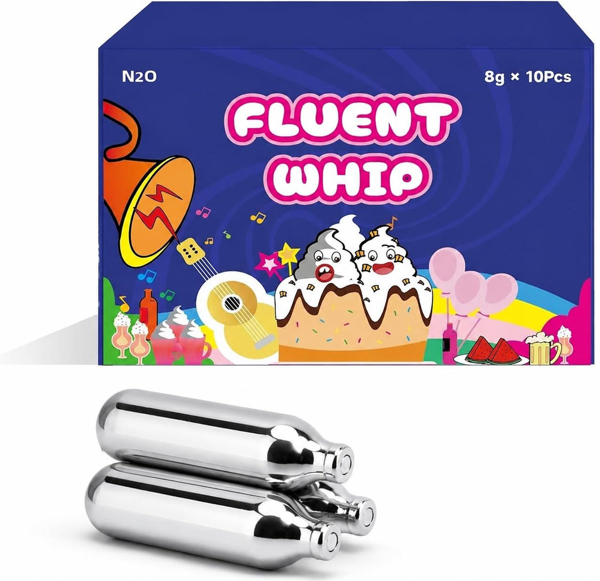 8g Food Grade N2O Cream Chargers 10 Pack G173