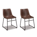 Mid-Century Dining Chair Set of 2 Brown N592