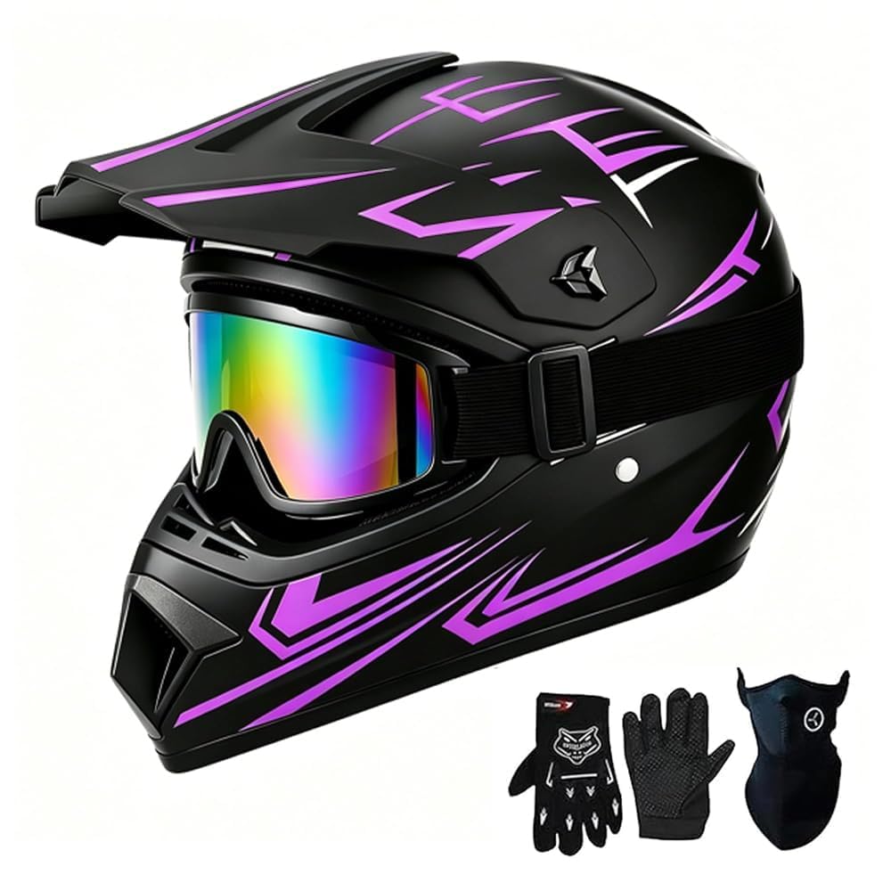 DOT Certified Kids Youth Full Face Motorcycle Helmet X7285