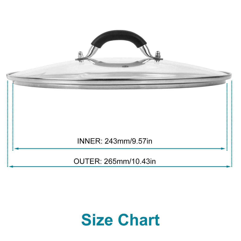 10.25 Inch Tempered Glass Lid with Steam Vent Z4984