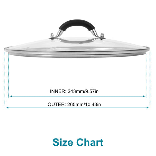 10.25 Inch Tempered Glass Lid with Steam Vent Z4984