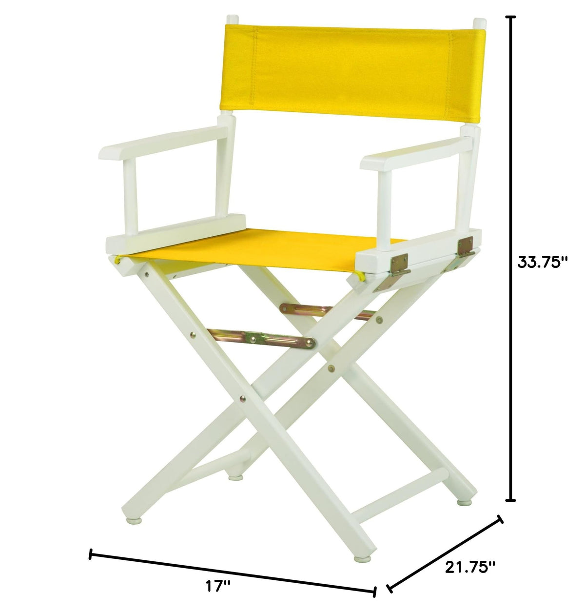 White Frame-Gold Canvas Director Chair C38189
