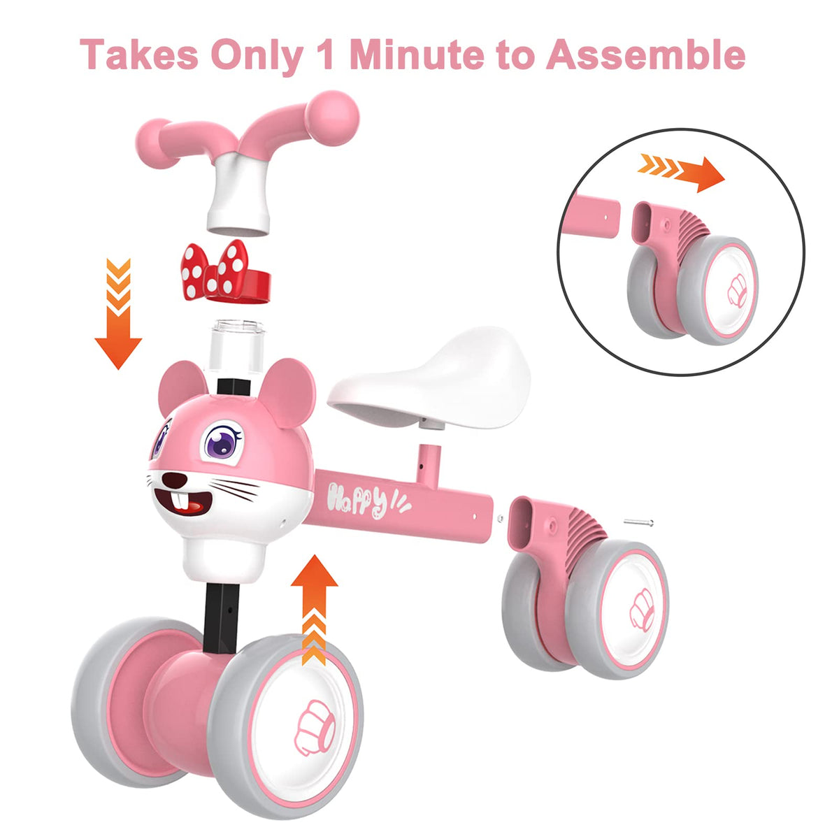 Baby Balance Bike Pink Z86260