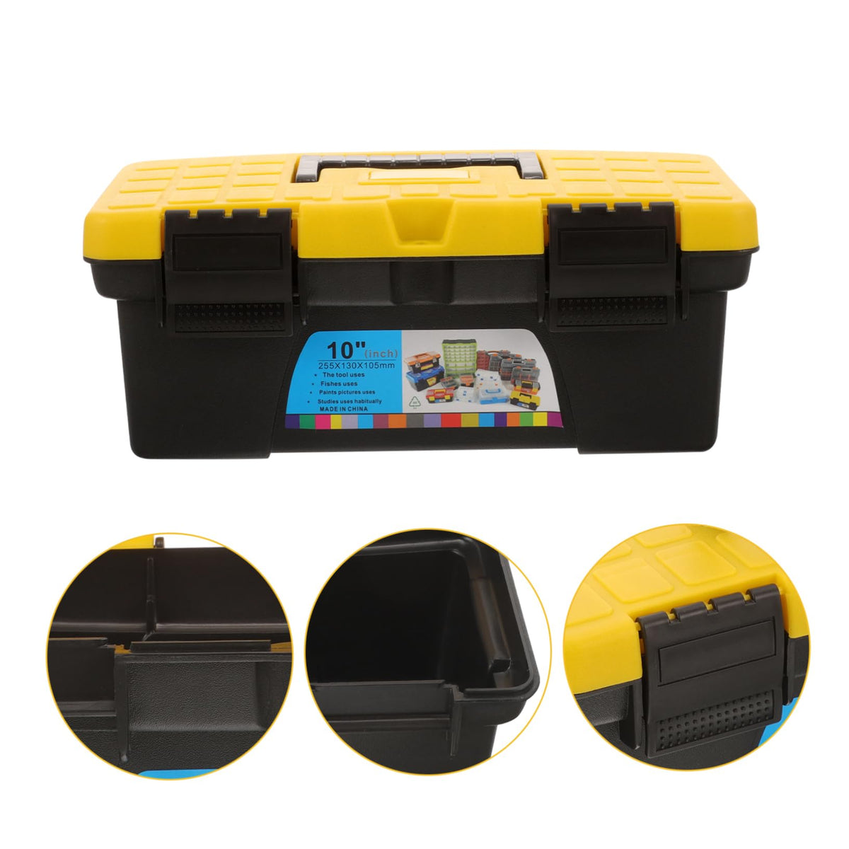 Black Plastic Handheld Tool Box X3197