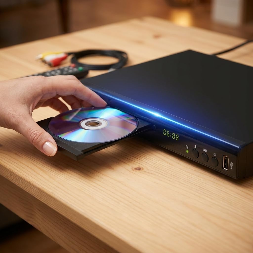 Blu Ray DVD Player 1080P Disc System with HDMI AV Cable O702