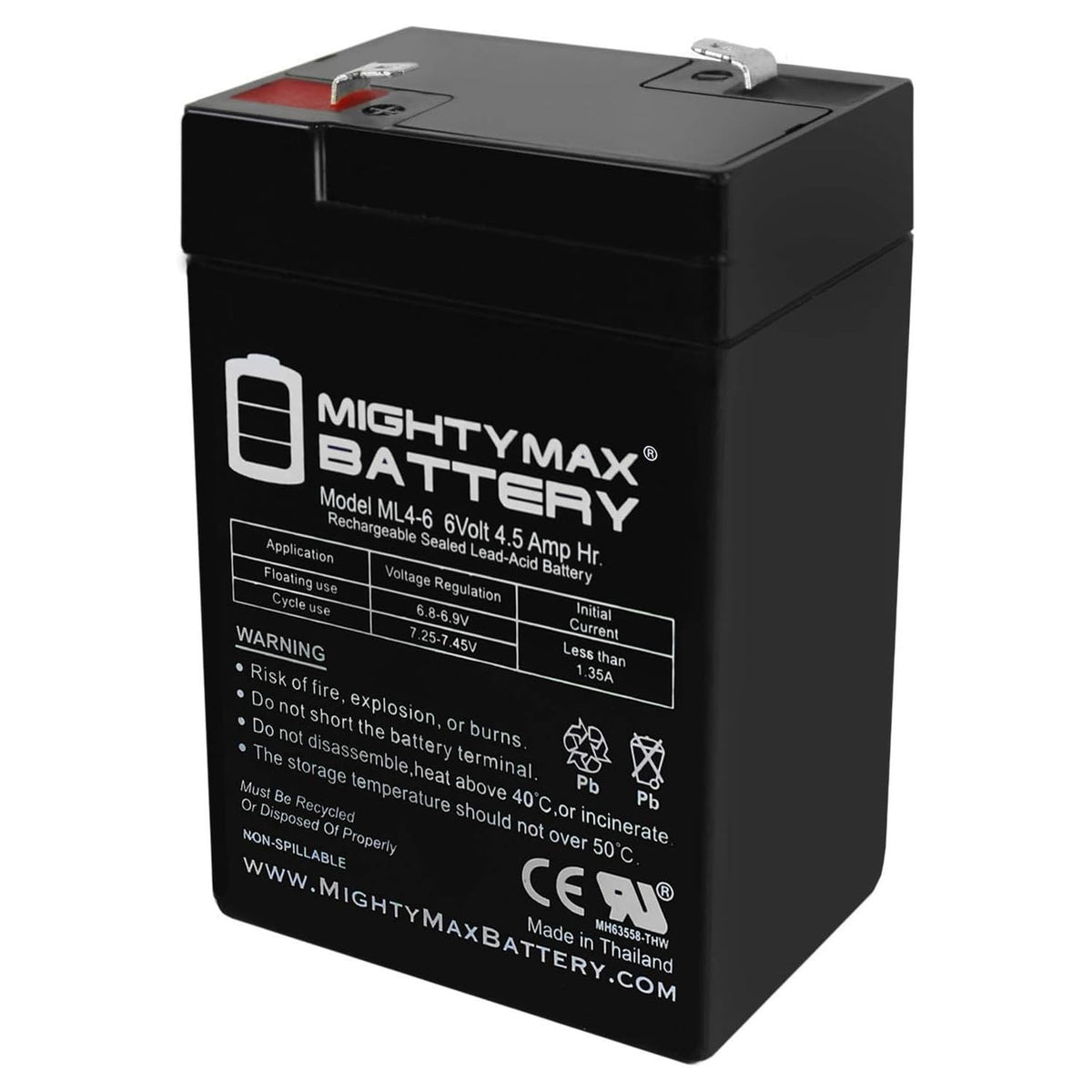 6V 4.5AH SLA Replacement Battery X542