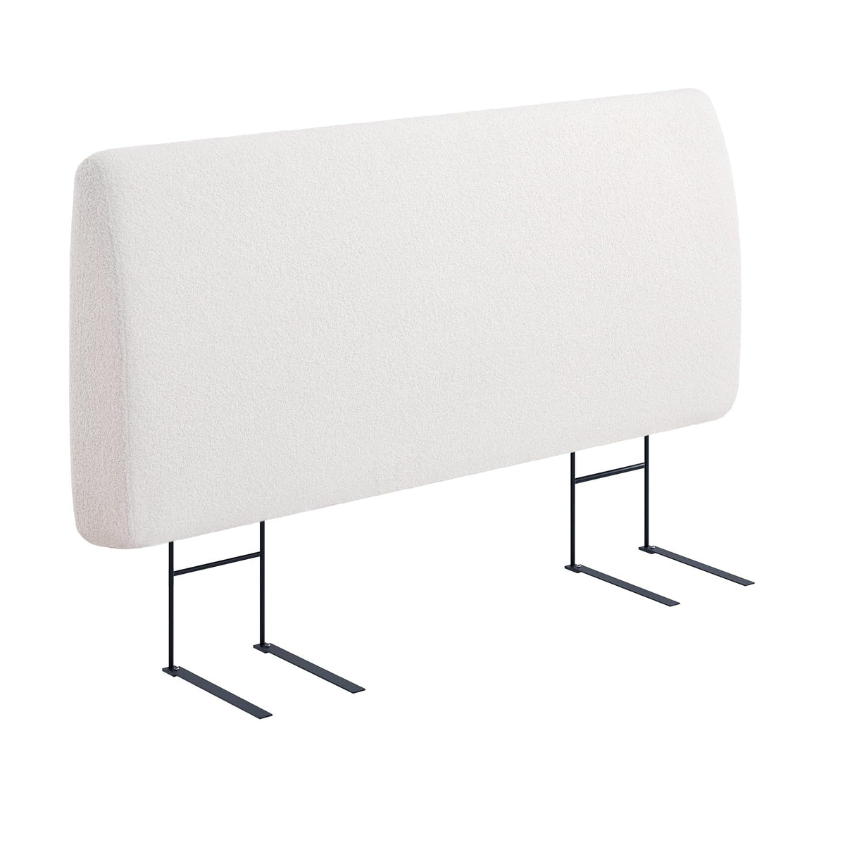 4.7" Upholstered Queen Size Headboard Teddy Velvet Beige N184