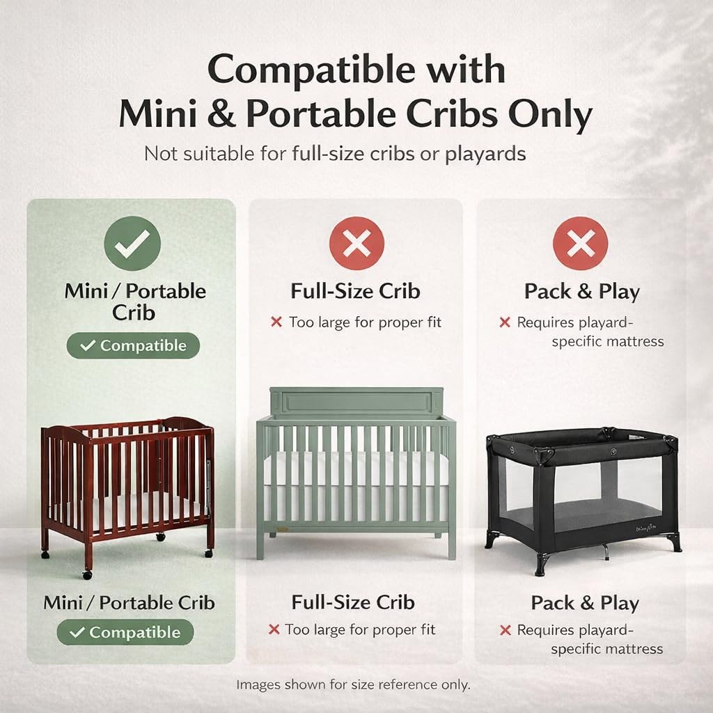 2-in-1 Dual-Sided Mini Crib Mattress T6649