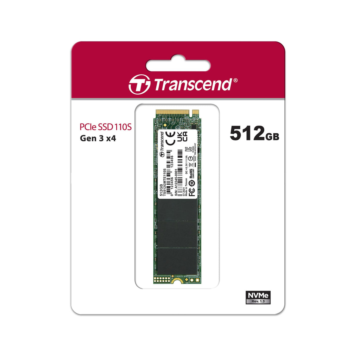 512GB PCIe 3.0 M.2 2280 SSD X77513