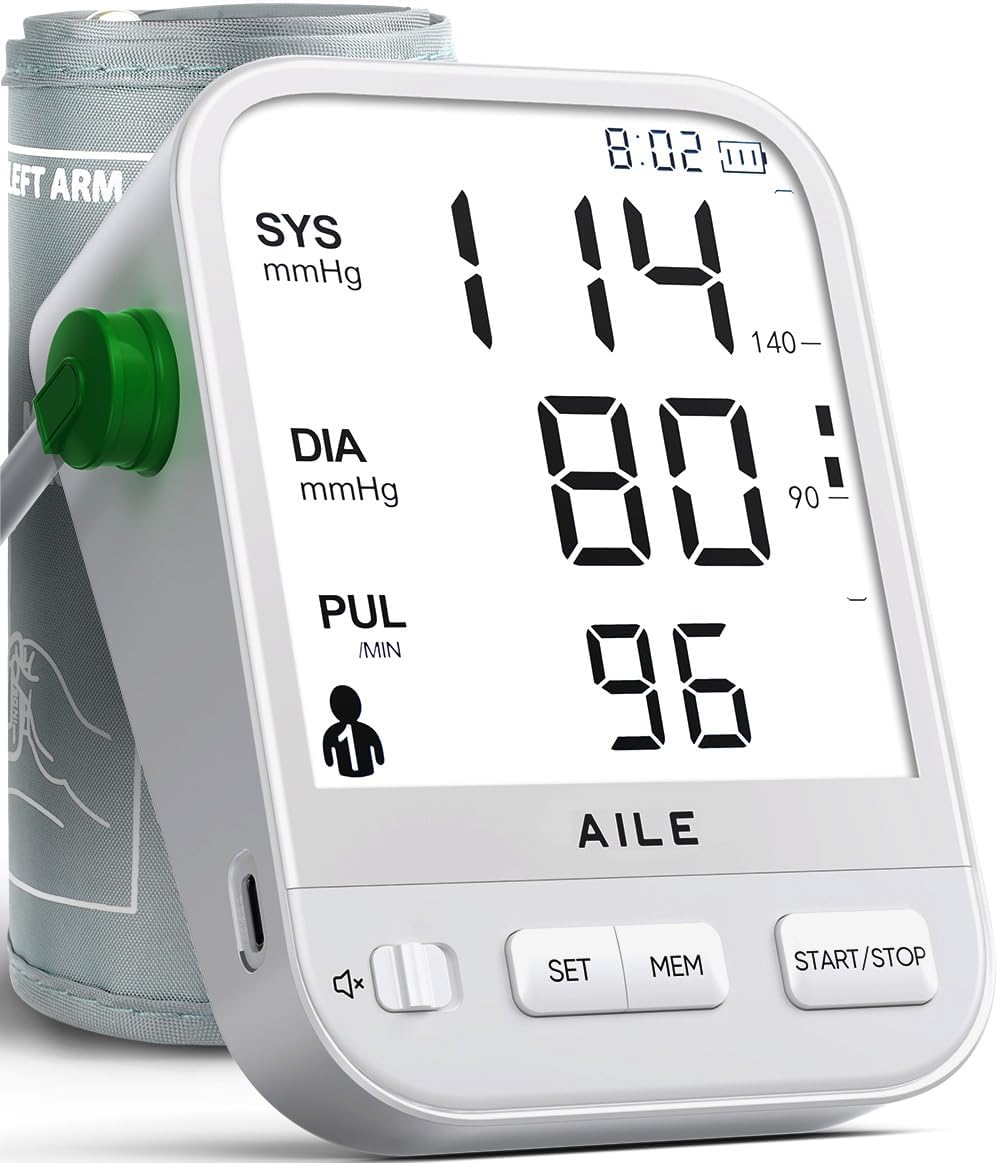 FDA Cleared Blood Pressure Monitor Large LCD Display Q190960