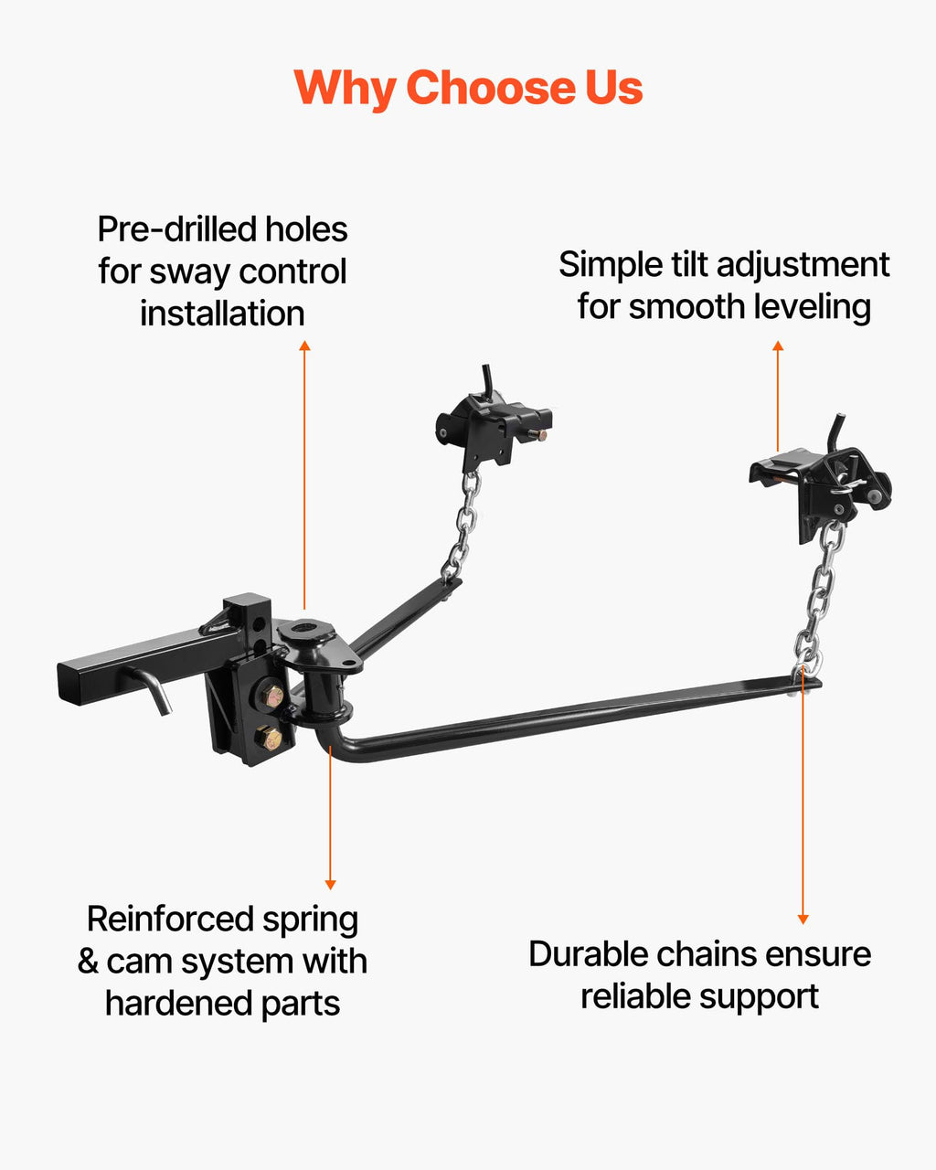 10000 lbs Weight Distribution Hitch with 2 in Shank and 2-5/16 in Ball R9402