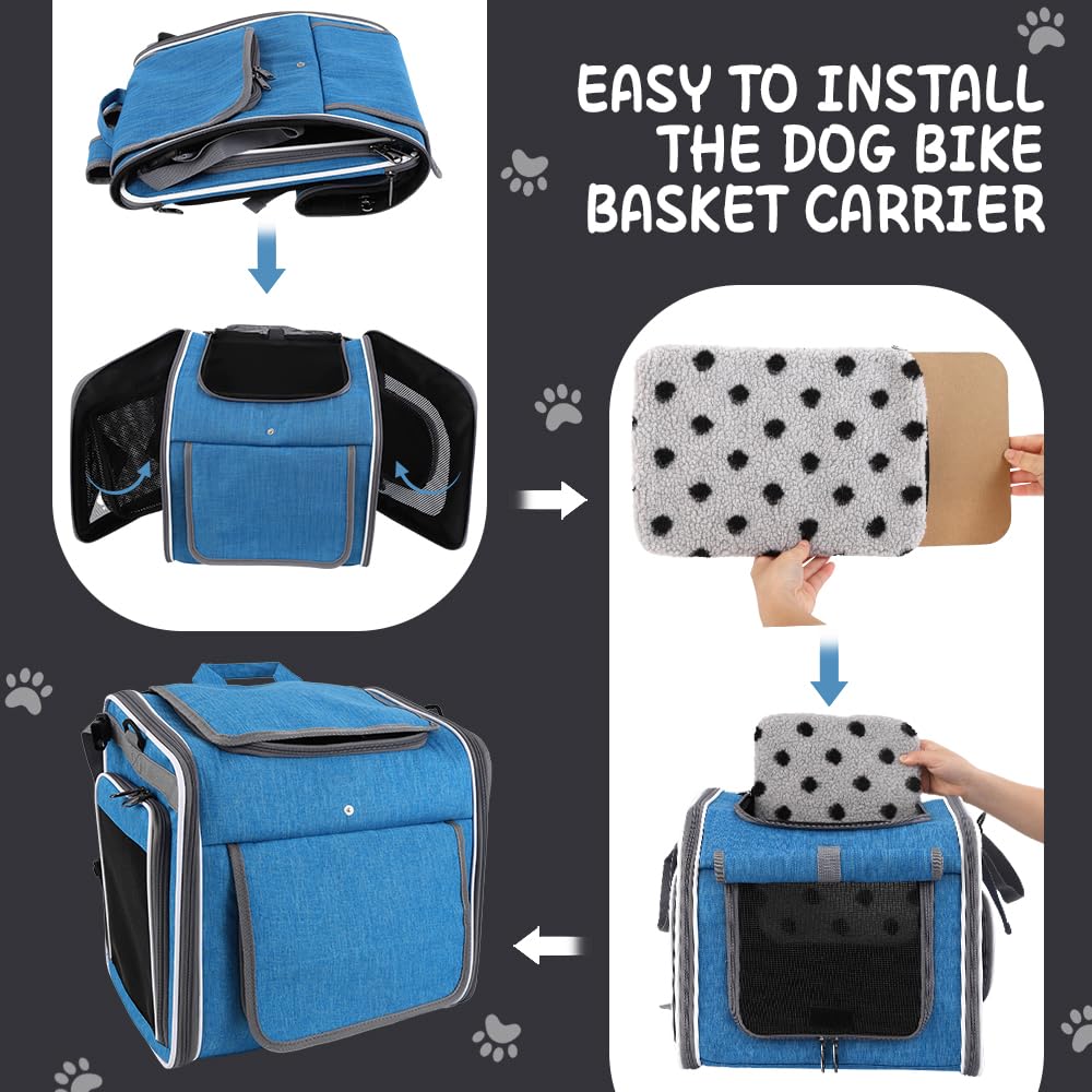 Expandable Foldable Dog Bike Basket Carrier B4198