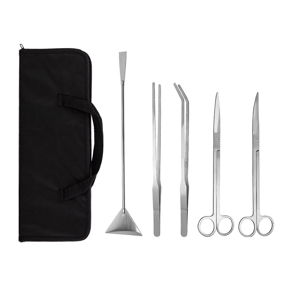 5 in 1 Aquarium Scissors Tweezers Spatula Stainless Steel Aquascaping Tools B999