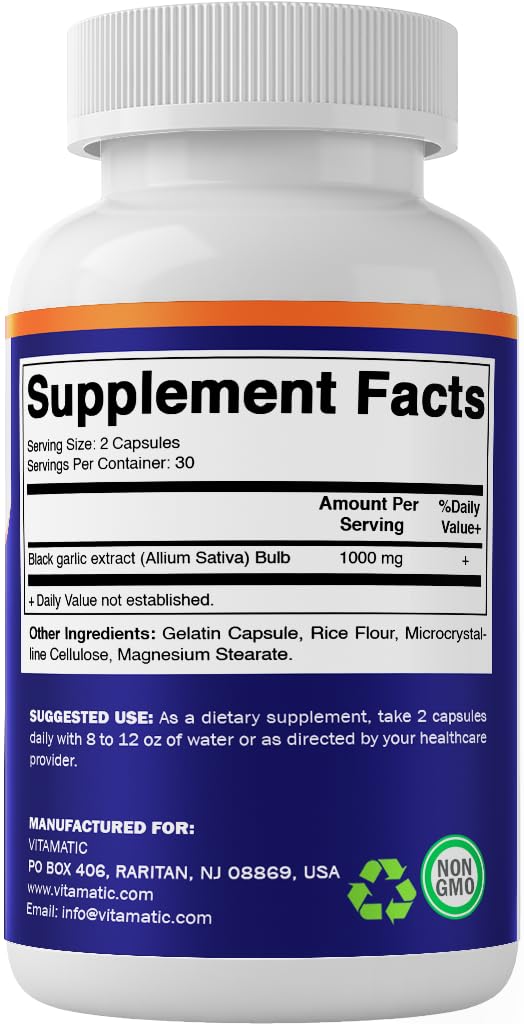 Black Garlic 1000 mg 60 Capsules 3 Pack Y959