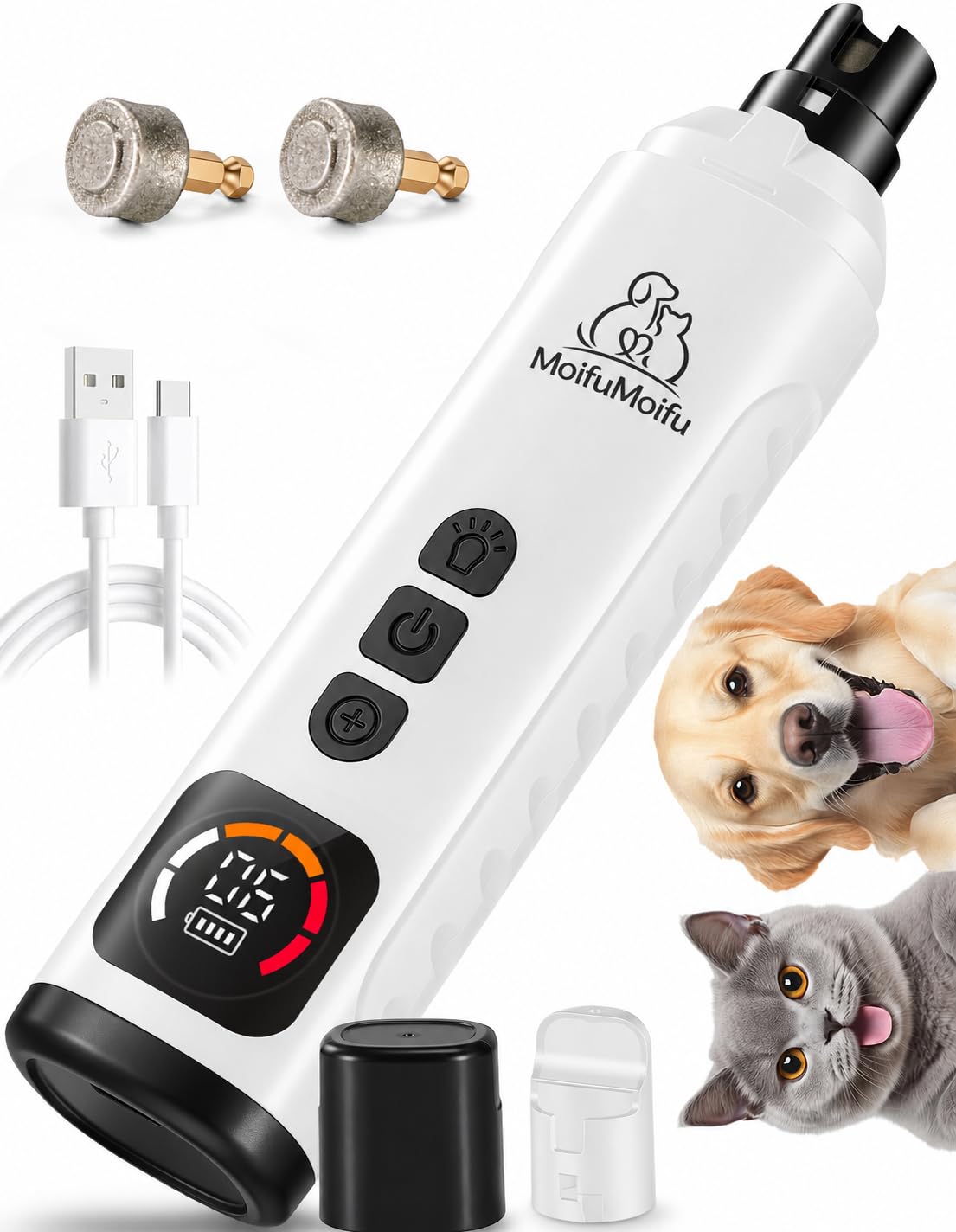 Quiet 6-Speed Electric Pet Nail Grinder C912373