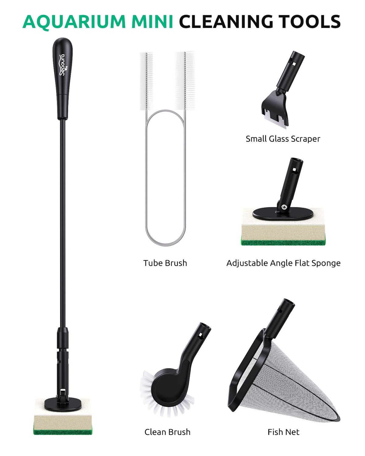 Aquarium Algae Scraper Glass Cleaner Set H56741