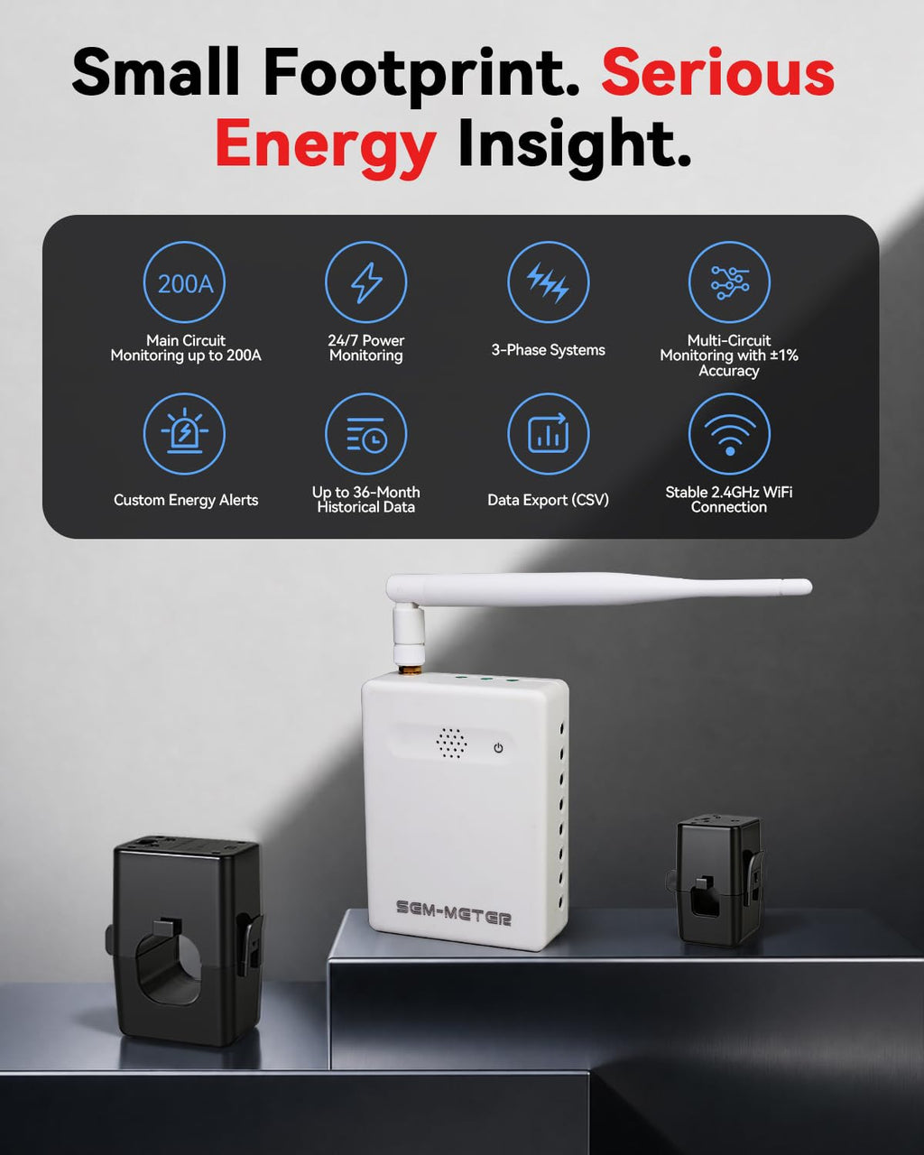 Smart Home Energy Monitor with 16 50A Circuit Level Sensors W457
