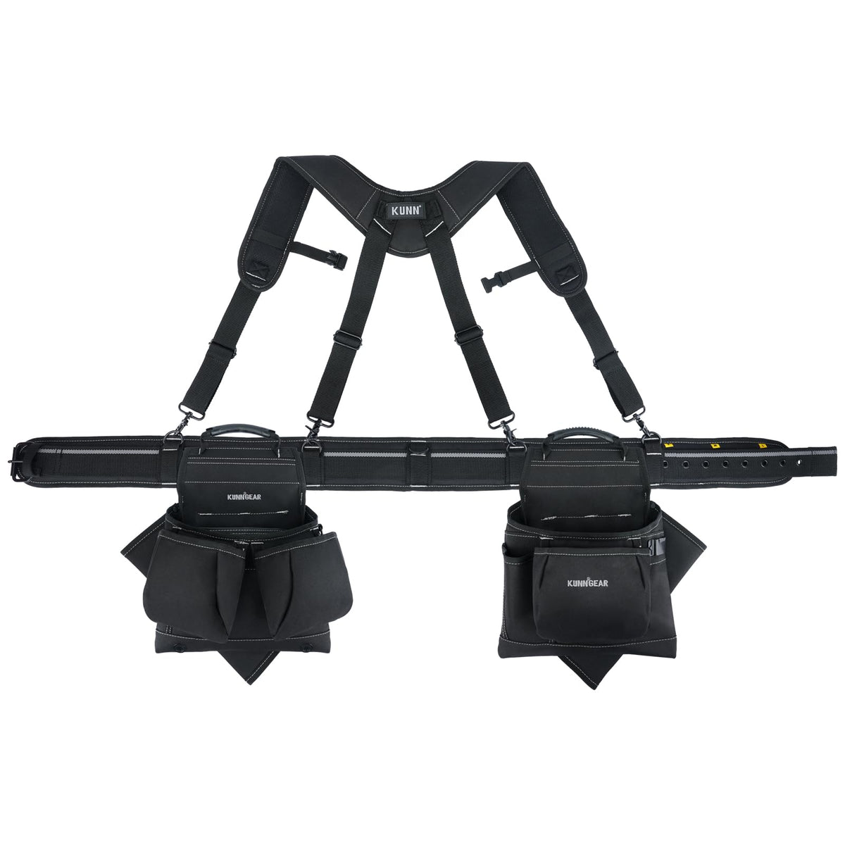 Black Tool Belt with Suspenders and 22 Pockets V48513